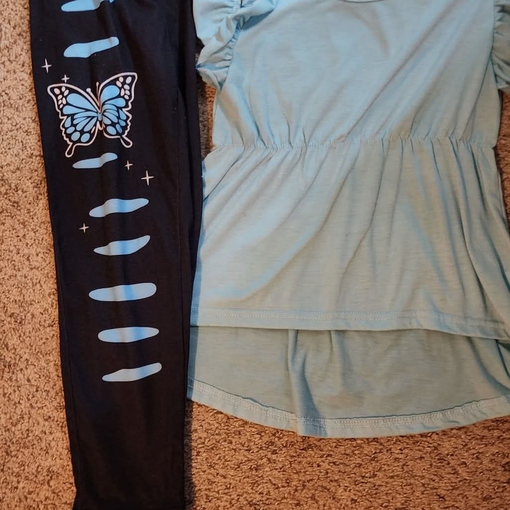 Kids Blue Butterfly Matching Set